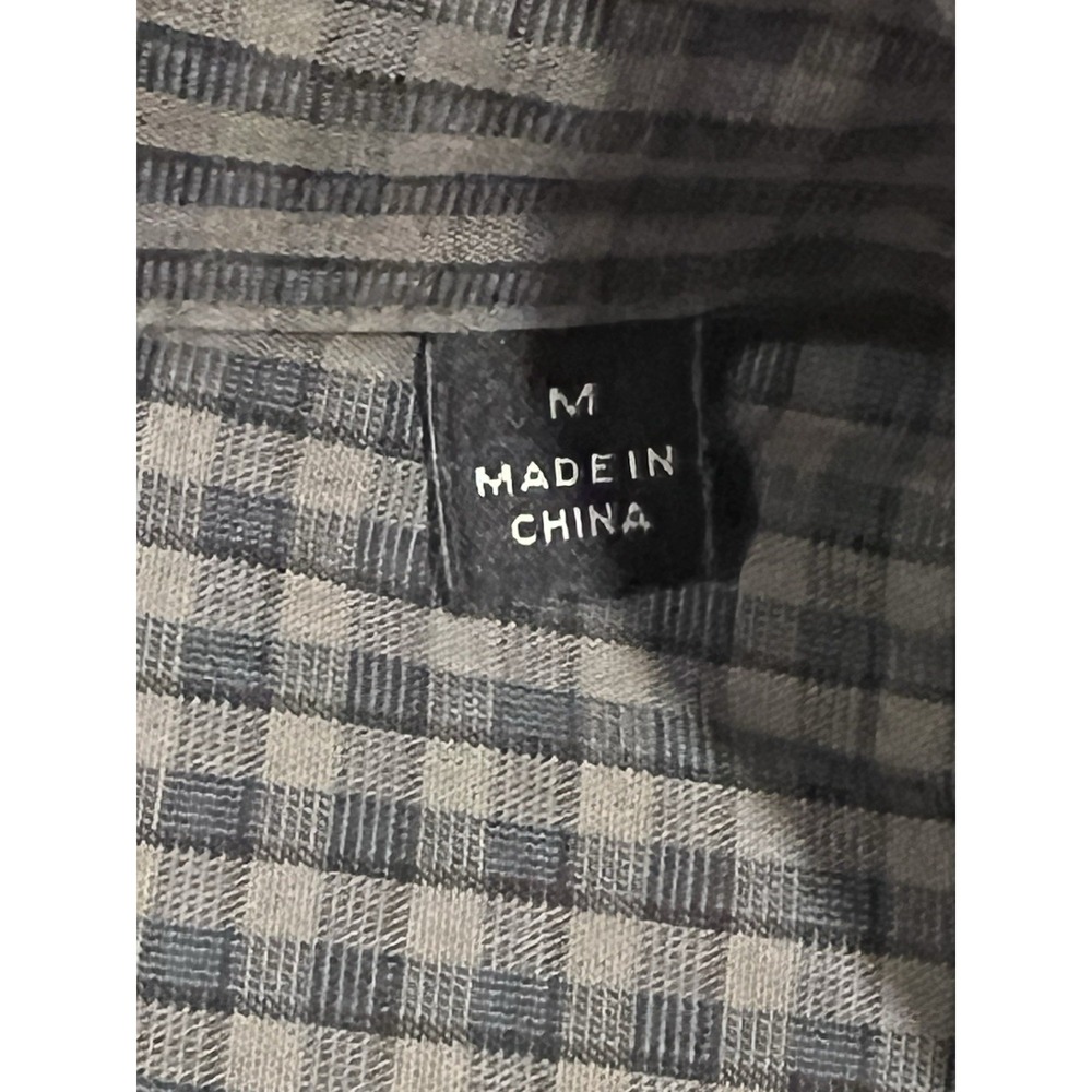 Zachary Prell Men's Button Up Shirt Size‎ Medium Plaid Gray And Blue - Picture 6 of 6